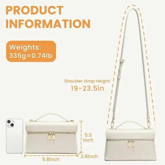 Women's Leather Mini Crossbody Shoulder Bag Small Compact Stylish Versatile - Picture 2 of 6